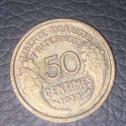 1933 Centimes Coin 