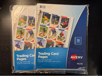 Trading Card Pages: 2 packs of 10, 9 cards each sheet