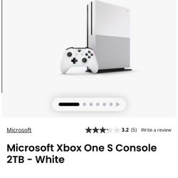 Microsoft Xbox One S Console 2TB - White