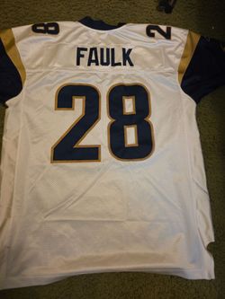 Rams Faulk 28 home big man jersey sz 54