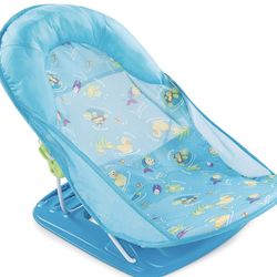 Baby Bath Seat, Blue. Maximum recommended weight 50 lbs. Multiple reclining positions.
