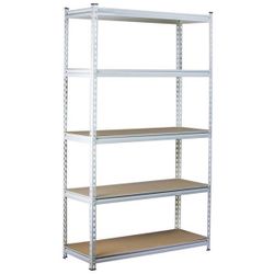 White 5-Tier Boltless Tier Height Adjustable Steel Frame Garage Storage Rack Shelving Units (42" W x 16" D x 72" H)