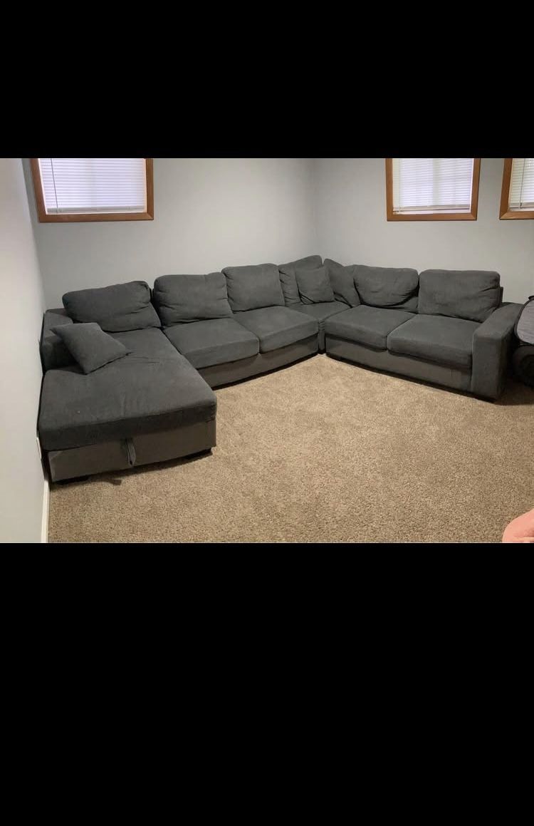 Gray Sleeper Sofa With Storage