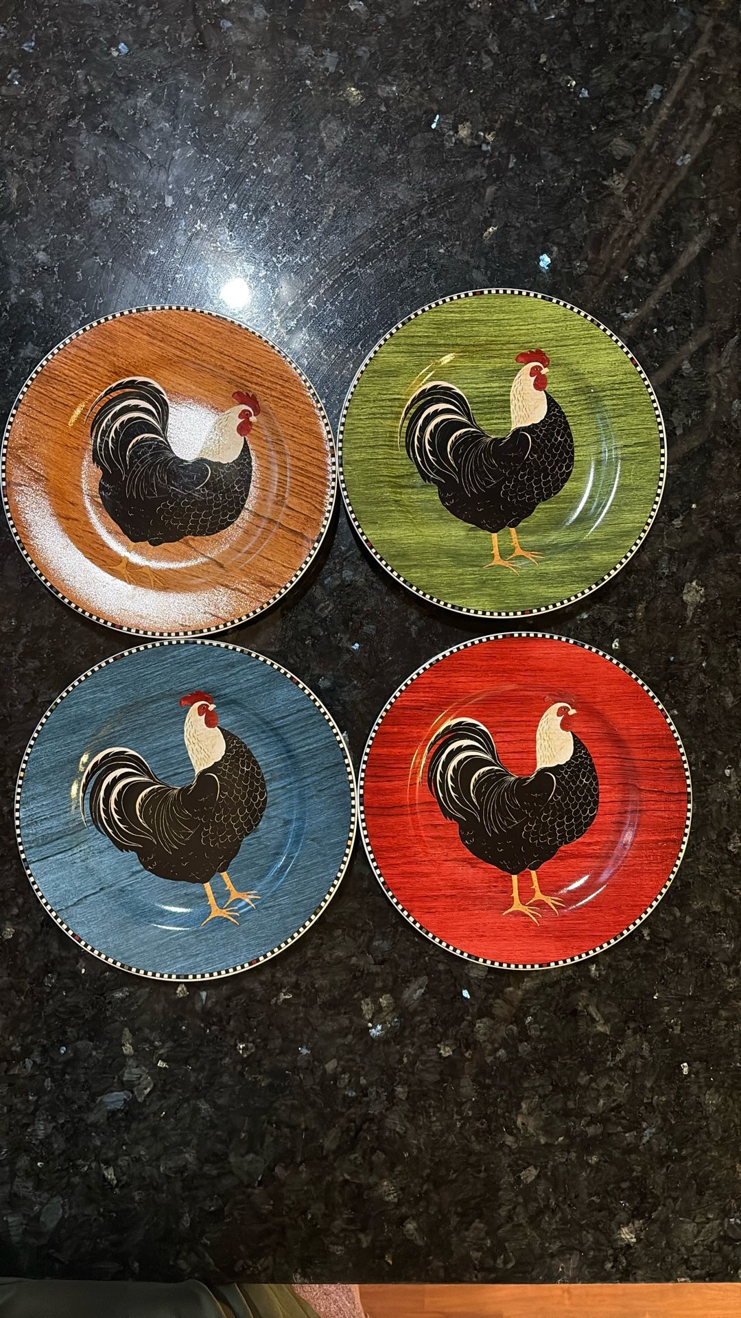 Rooster Plates. $25