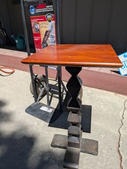 Wood side table Ethan allen