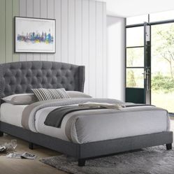 Rosemary Gray King Platform Bed

