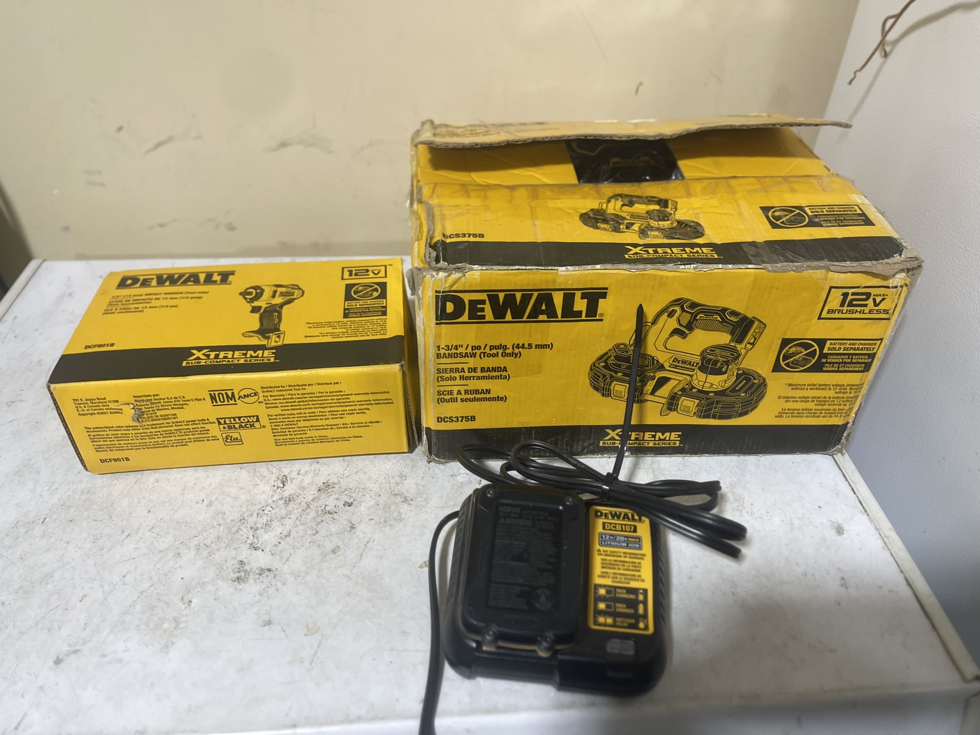 Dewalt 12V Bandsaw And Impact Wrench