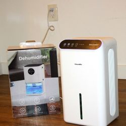 Portable Dehumidifier for Home – Ultra Quiet, Sleep Mode, LED Light, 24-Hour Timer
