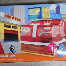 All Living Things Tiny Tales; XL Fire Truck Connectable Small Animal Habitat