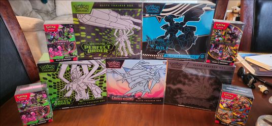 Sealed pokemon ETB, Booster Bundles, tins for sale. Accepting trades.