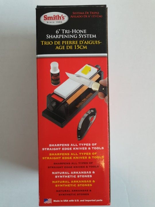 Smiths Tri-Hone Sharpening System Medium-Fine-Coarse. Condition is "New". Smiths Tri-Hone Sharpening System Medium-Fine-Coarse Smiths Tri-Hone Sharpe