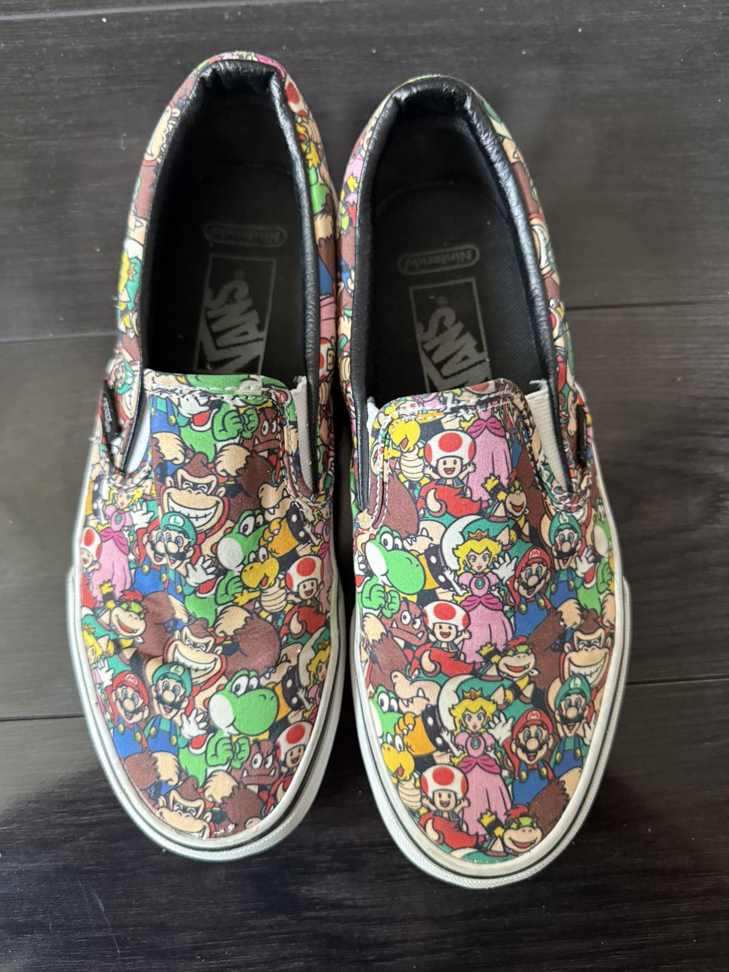 RARE - Vans Nintendo Slip-On Shoes size W/7 & M/5.5
