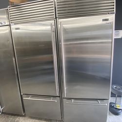 SubZero Bottom Freezer Built In 60” Refrigerator Set