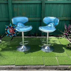 (2) Bar Stools Aquamarine $39 Pair