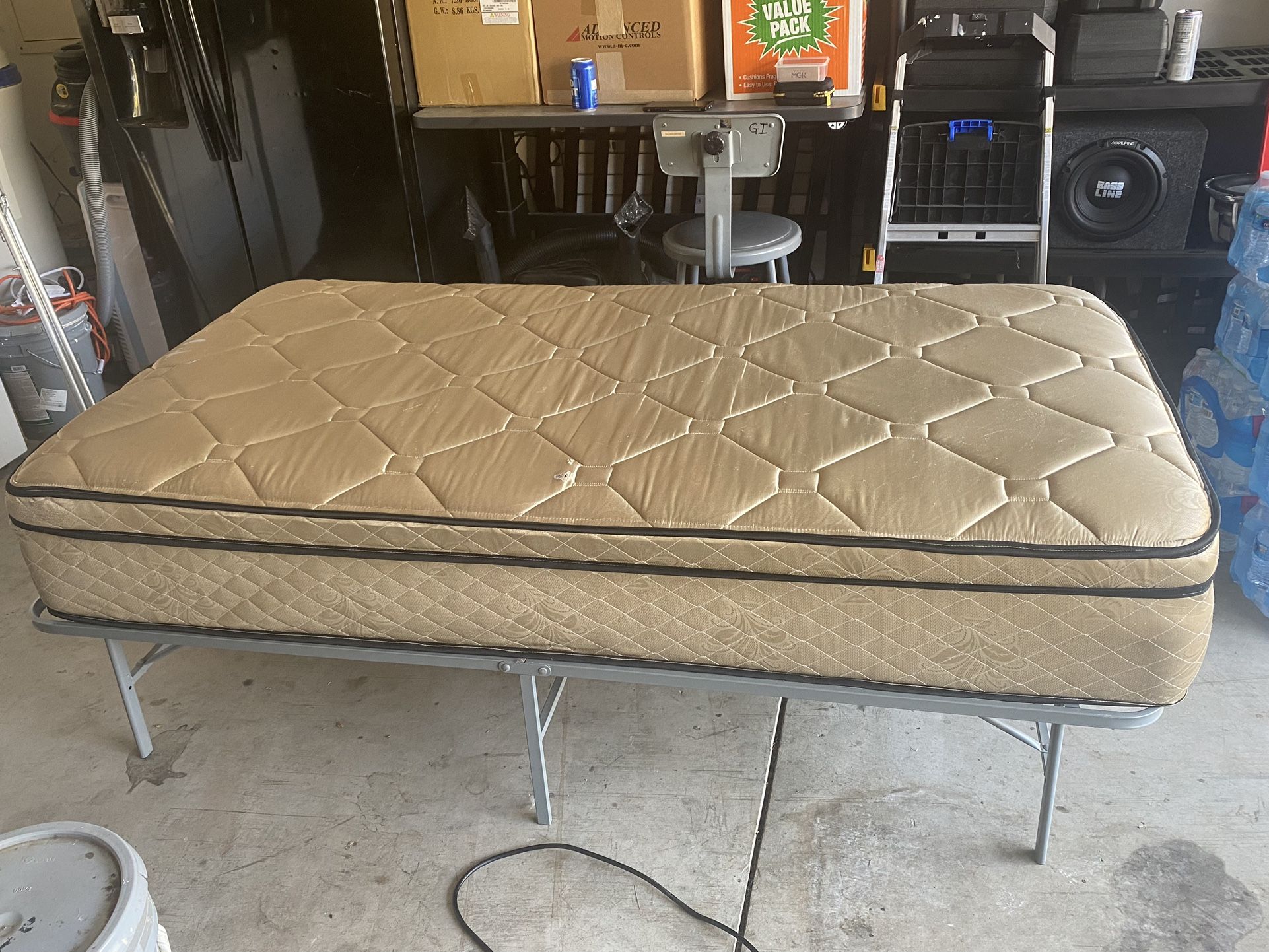 Twin Frame And Pillow Top Mattress