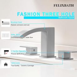 Bathroom Faucets Brushed Nickel And  Black And Gold F58 $40