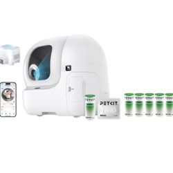PETKIT PUROBOT MAX PRO AI-Camera Self Cleaning Cat Litter Box with 5 Pcs Waste Bags, 5G&2.4G WiFi/App Control/Odor-Free