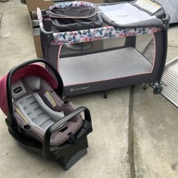 Playpen And Car seat 