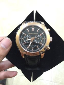 Brand New Leonard & Church Mens 45mm Rose Gold watch