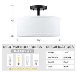 NEW Semi Flush Mount Light