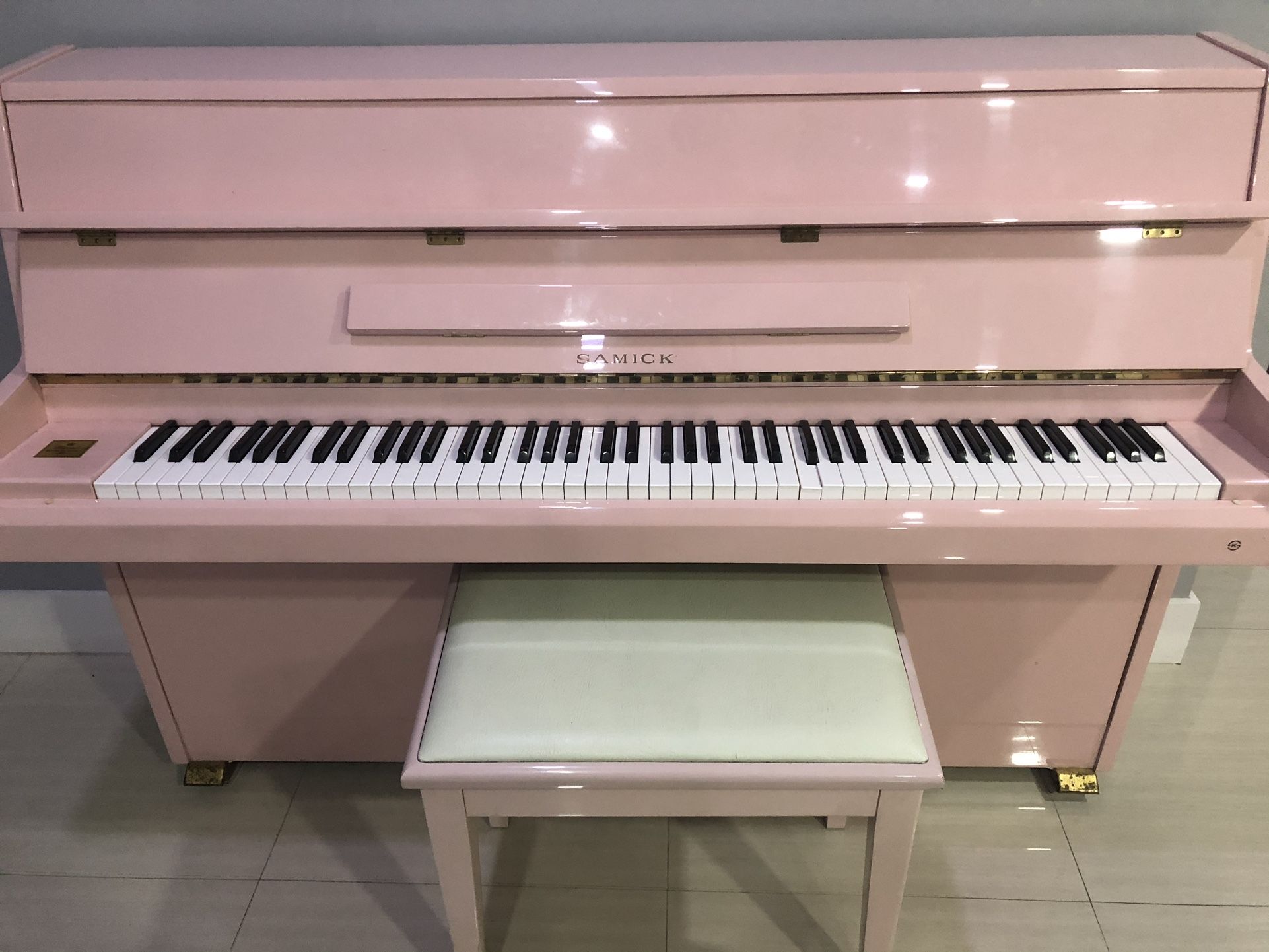 Samick Pink Upright Piano