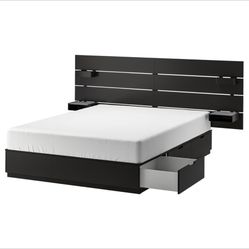 IKEA NORDLI Bed Frame, Headboard