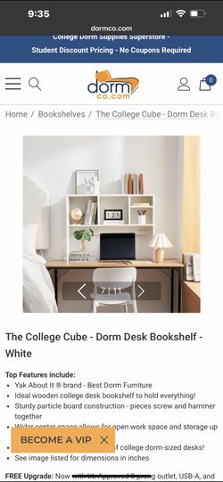 The college cube dorm desk