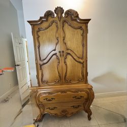 Bedroom Set Armoire Nightstands Bed 