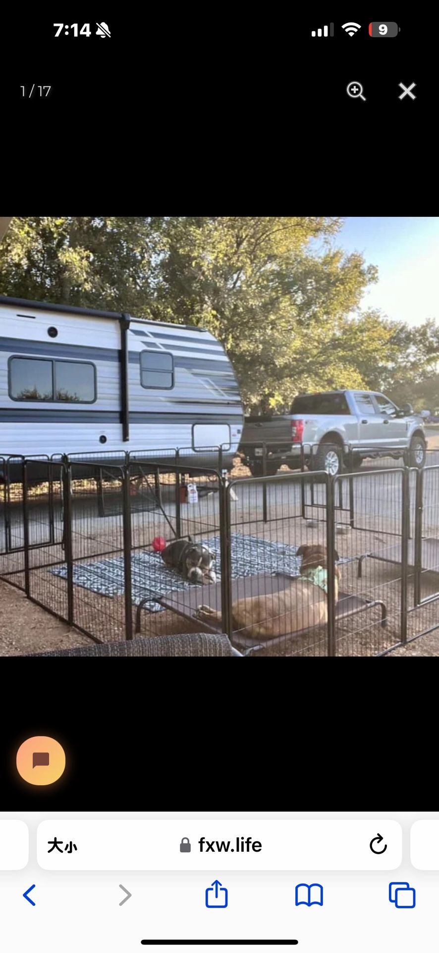 Used 16 pieces 40x28 Rollick Dog Playpen for All-Terrain