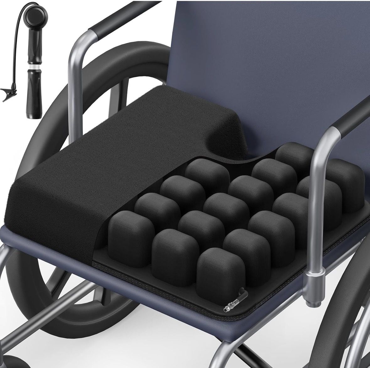 Inflatable Pressure-Relief Wheelchair Cushion β U-Shaped Air Chamber Seat