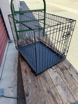 35”w, 24”d, 26”h  large pet kennel
