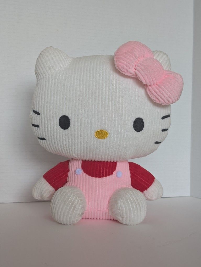 Sanrio Hello Kitty Pink Overalls 11" Plushie New With Tags