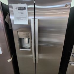 Profile 21.9 cu. ft Side by Side Refrigerator in Fingerprint Resistant Stainless Steel, Counter Depth