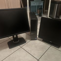 Dell Optiplex 990 W/ 2 Monitors 