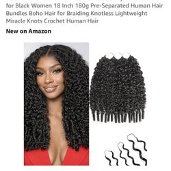 Brand New : Human Hair Burmese Curly Crochet Hair