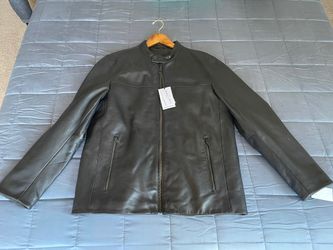 DKNY Leather Racer Jacket - NWT