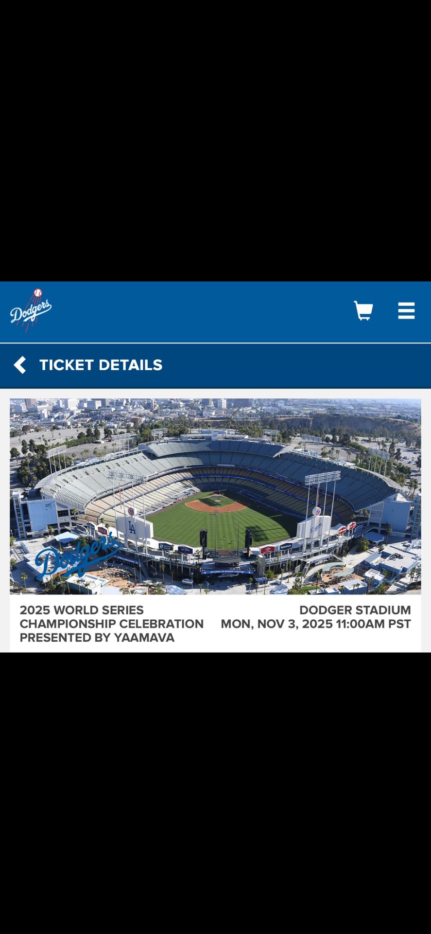 Dodgers World Series Parade Tickets