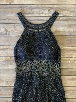 Navy beaded prom/formal dress