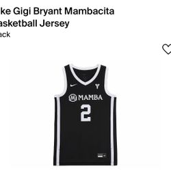 Gigi Bryant Mambacita Jersey Black Extra Large 