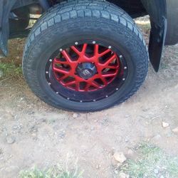 Red Anodized 20 Inch XO Series Rims It's All Toyota Tundra's
