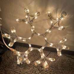 14” ROPE LIGHT SNOWFLAKE SCULPTURE DECORATION INDOOR/OUTDOOR