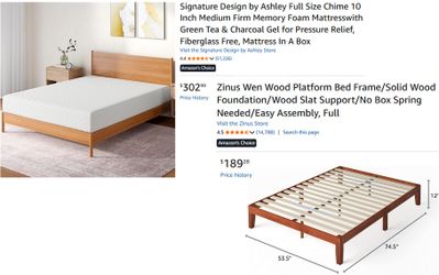 Full Size Mattress And Low Profile Bed Frame