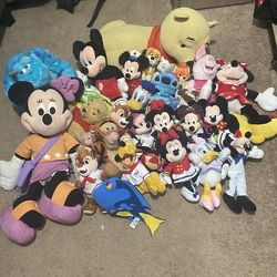 Lot of Disney Stuffed Animals