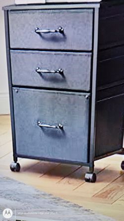 Devaise Fabric 3 Drawer File Cabinet (New)