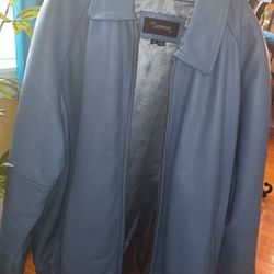 BLUE LEEMAN LEATHER JACKET