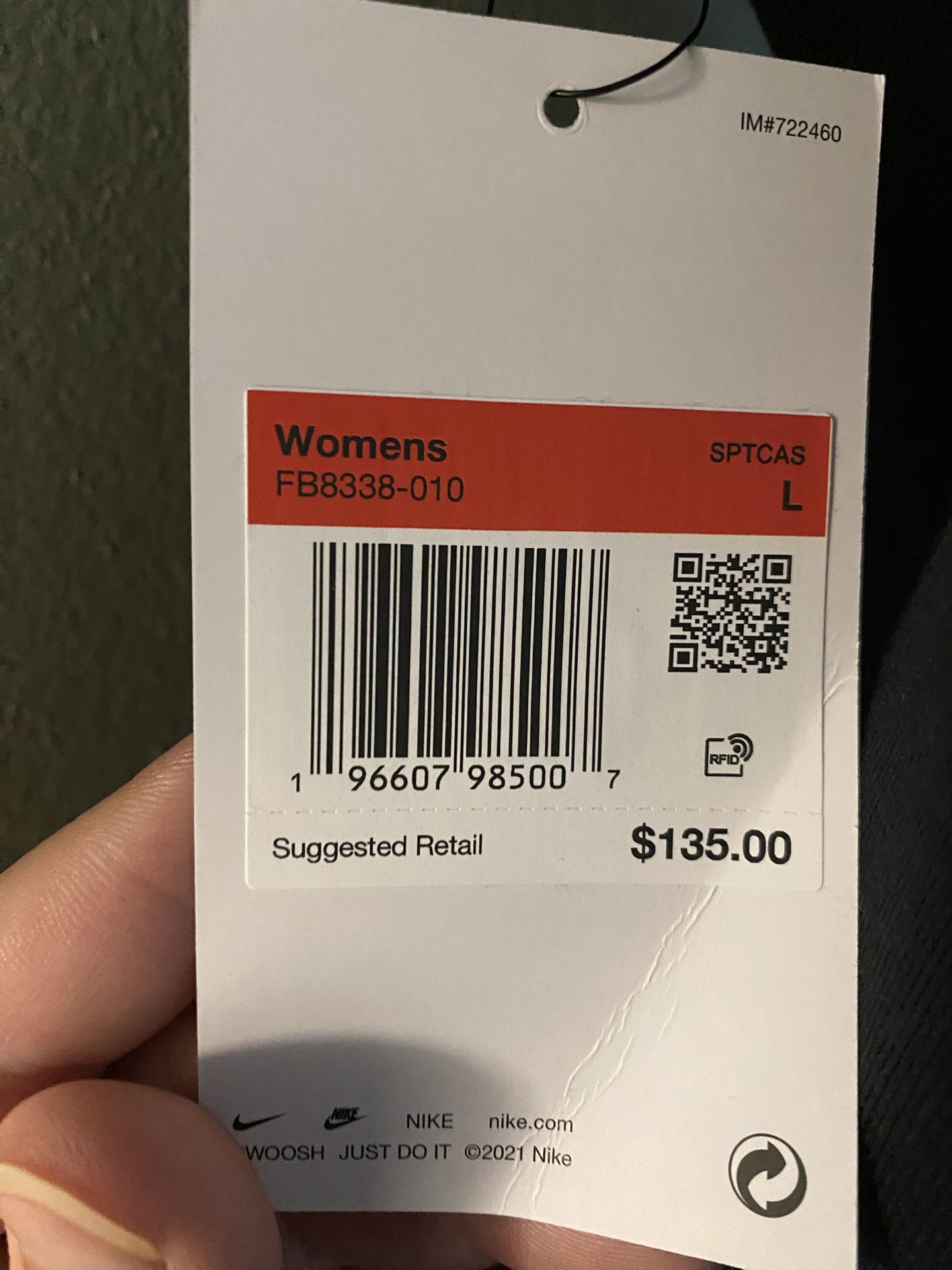 Brand New Nike Black Zip Up Hoodie