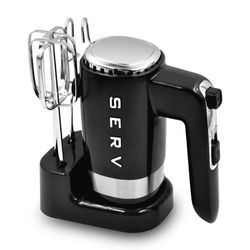 Retro Serv 5-Speed Electric Hand Mixer, 300W Midcentury-Inspired Handheld Mix