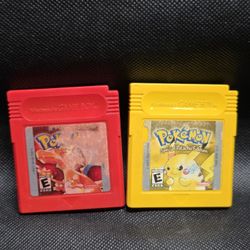 Nintendo Gameboy Red & Yellow Pokemon Game