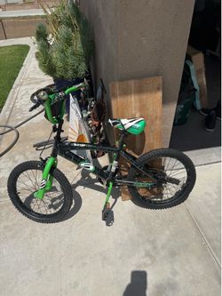 Kids green bike