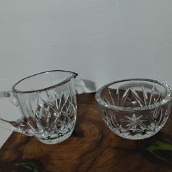 GALWAY CRYSTAL CREAMER AND SUGAR BOWL SET 